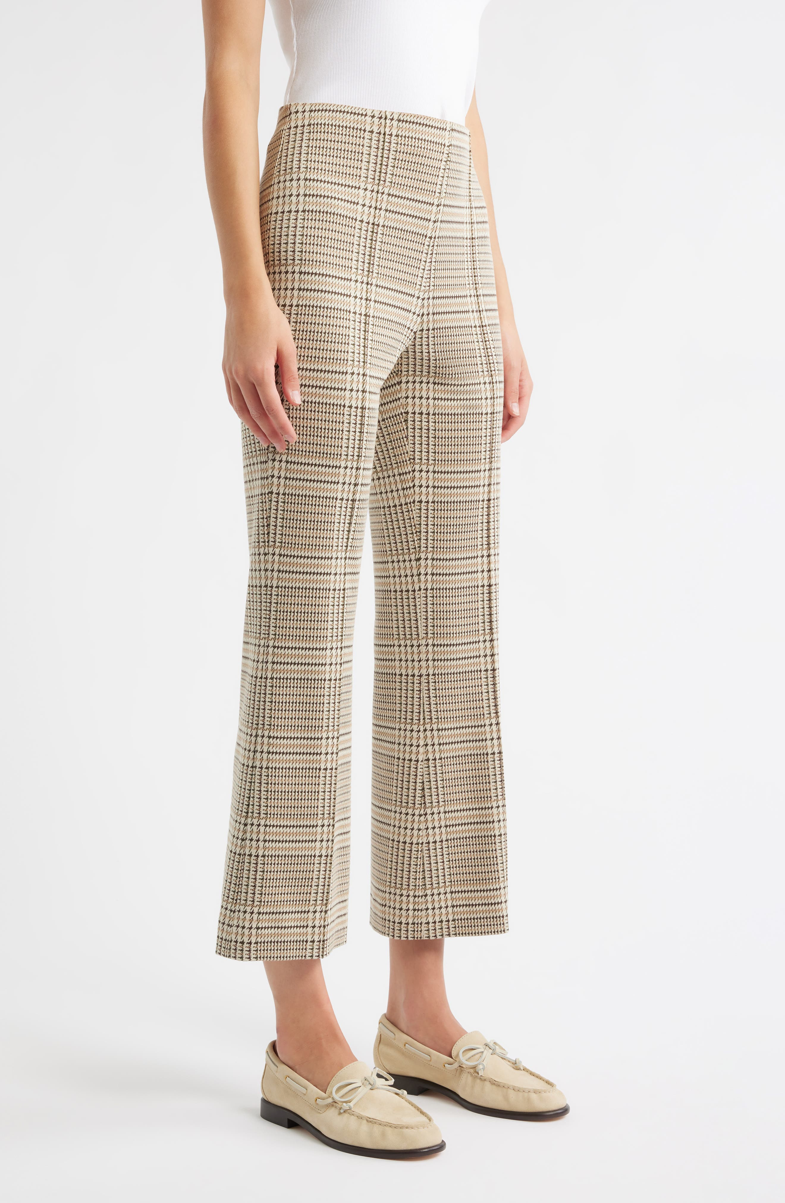 rag & bone Irina Ponte Kick Flare Pants in Tan Multi at Nordstrom - 3