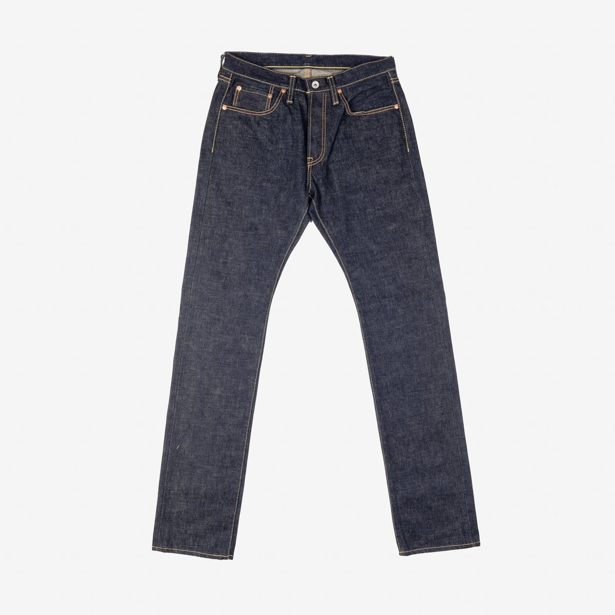 IH-555S-18 18oz Vintage Selvedge Denim Super Slim Cut Jeans - Indigo - 1