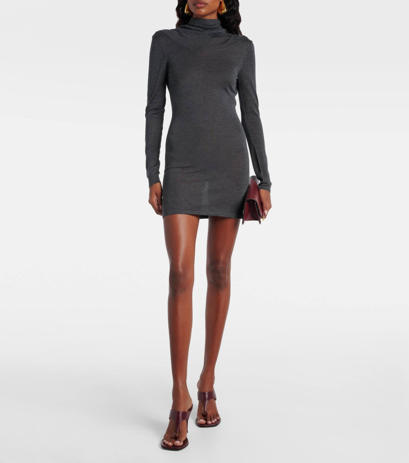 AYA MUSE Rayne silk and cashmere minidress outlook
