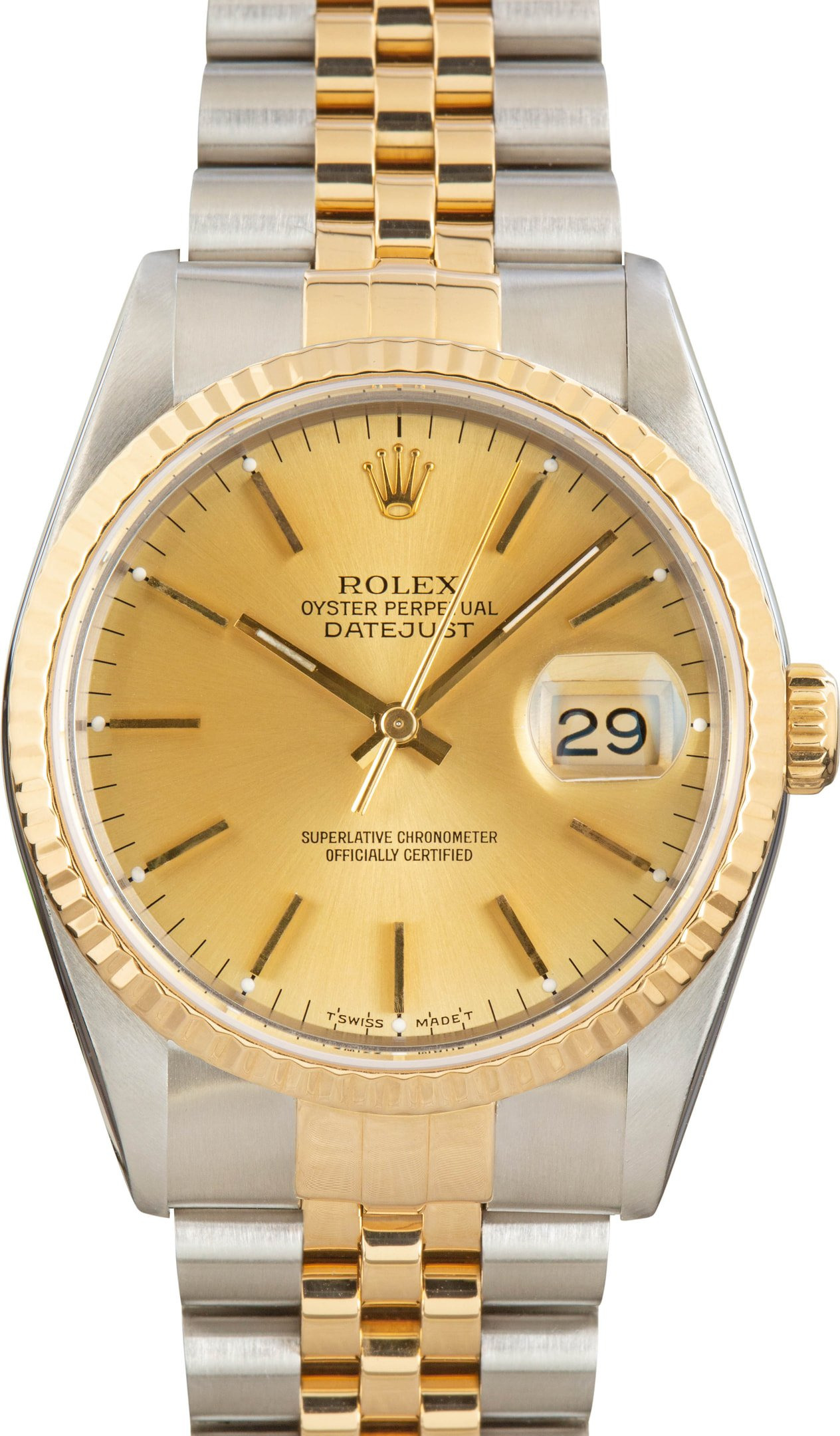 Used Rolex Datejust 36 16233 Champagne Dial - 1