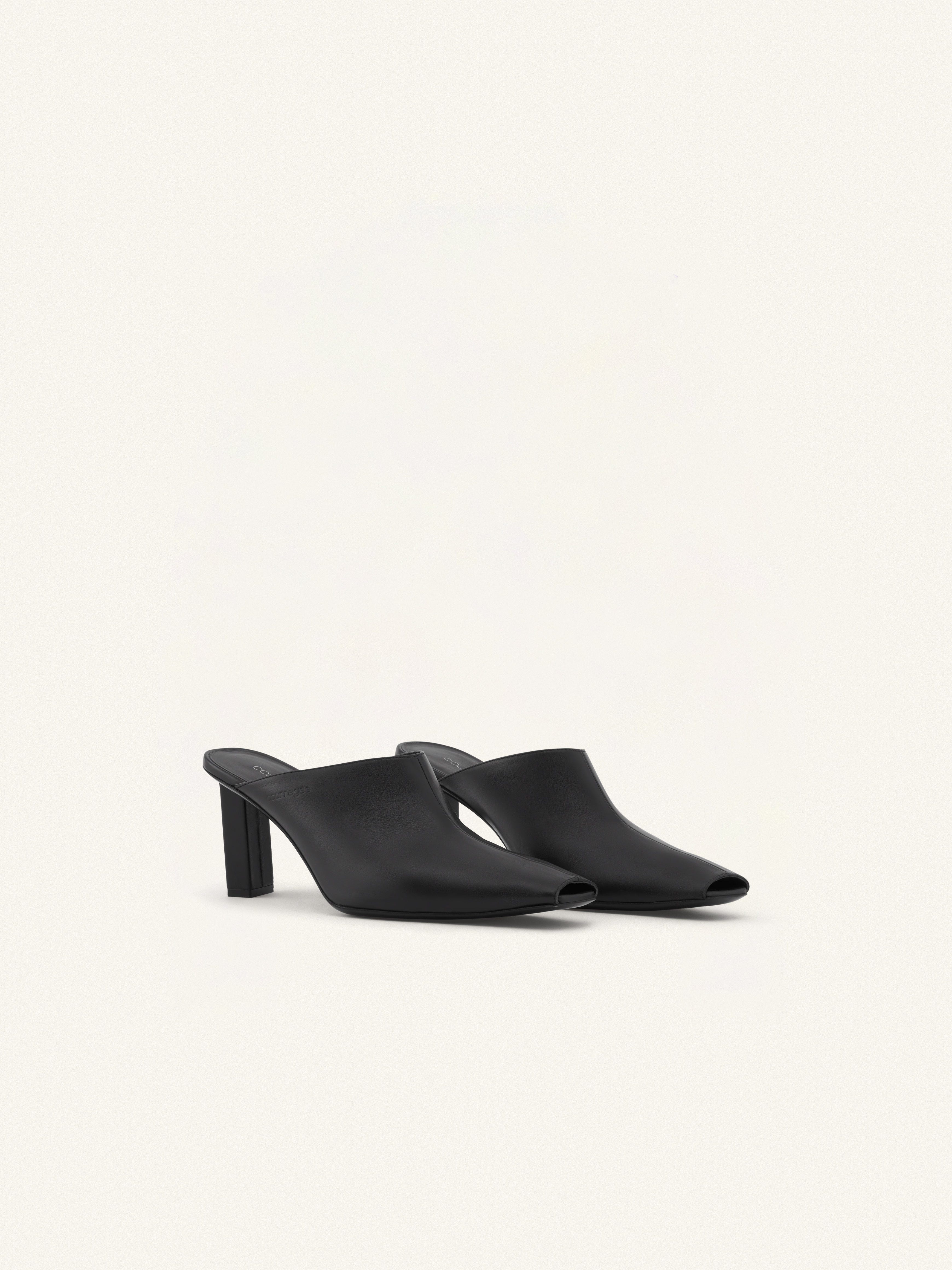 SLEEK LEATHER MULES - 2