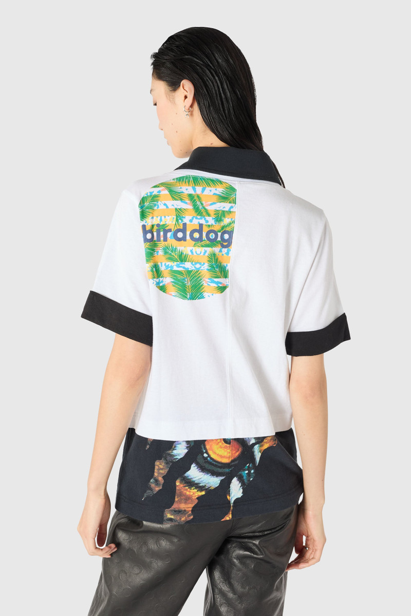 Upcycled jersey ss polo t-shirt 3