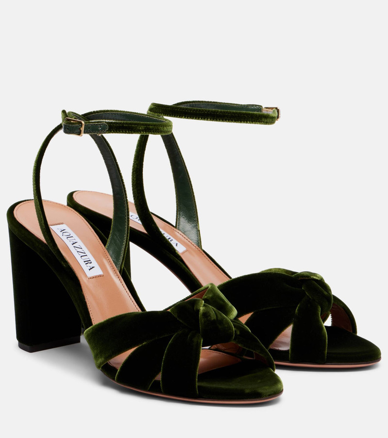 Nina 85 velvet sandals 1