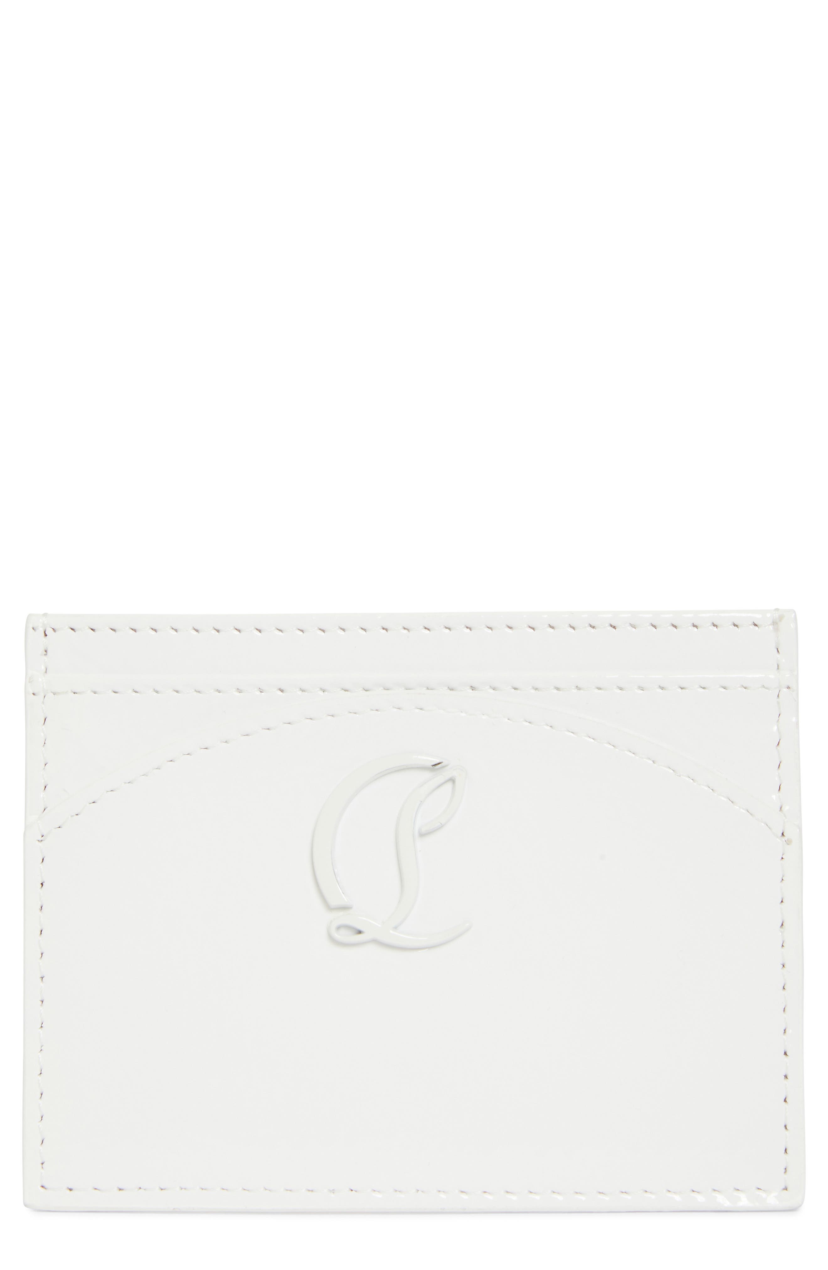 Christian Louboutin Loubi54 Leather Card Holder in Bianco at Nordstrom - 1
