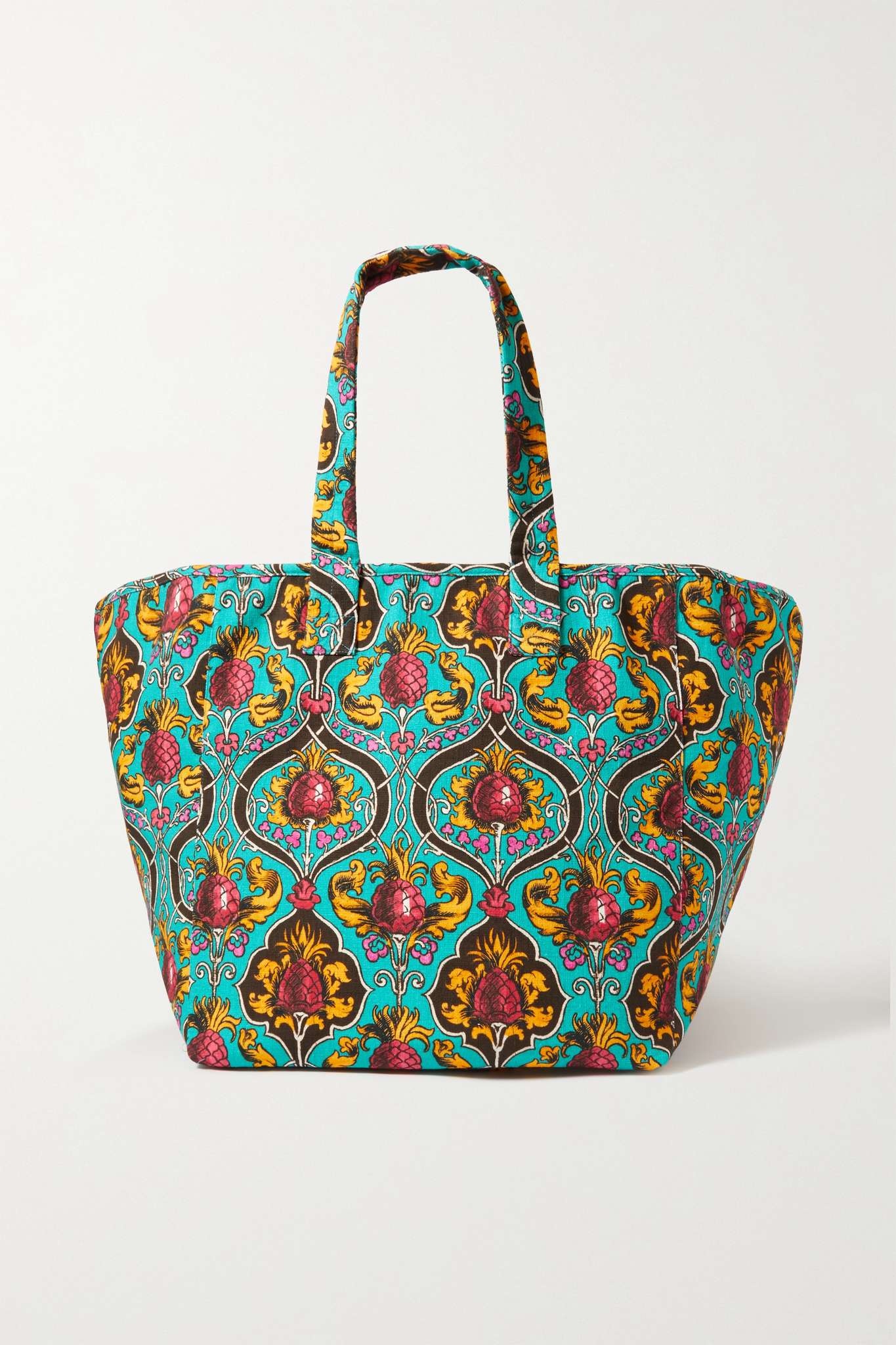 Reversible printed stretch-cotton tote - 1