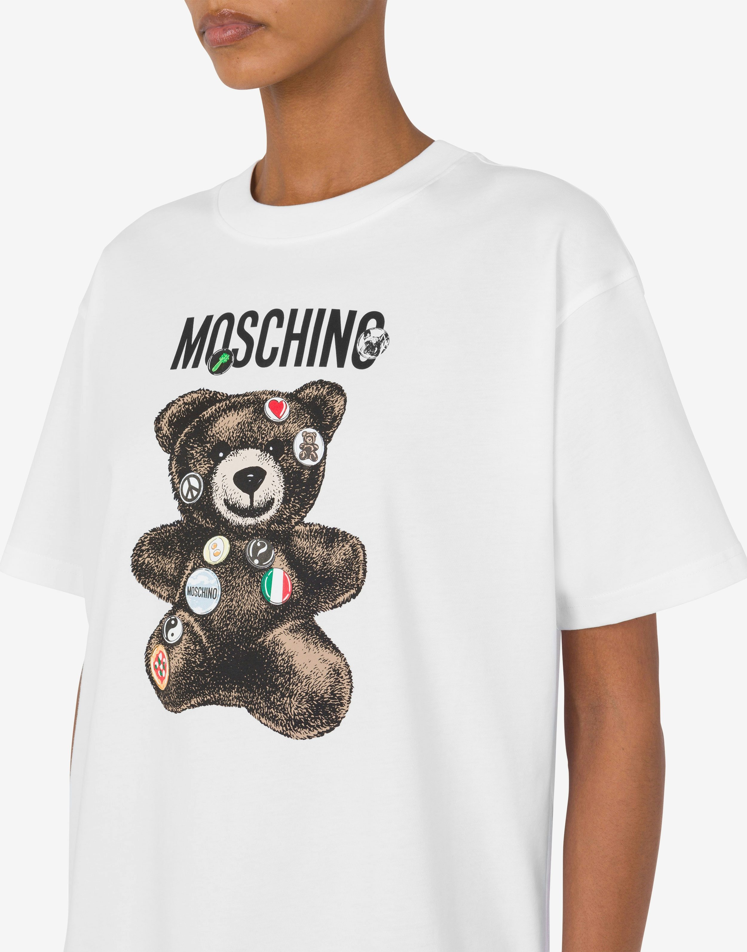 ORGANIC JERSEY T-SHIRT MOSCHINO TEDDY BEAR - 4