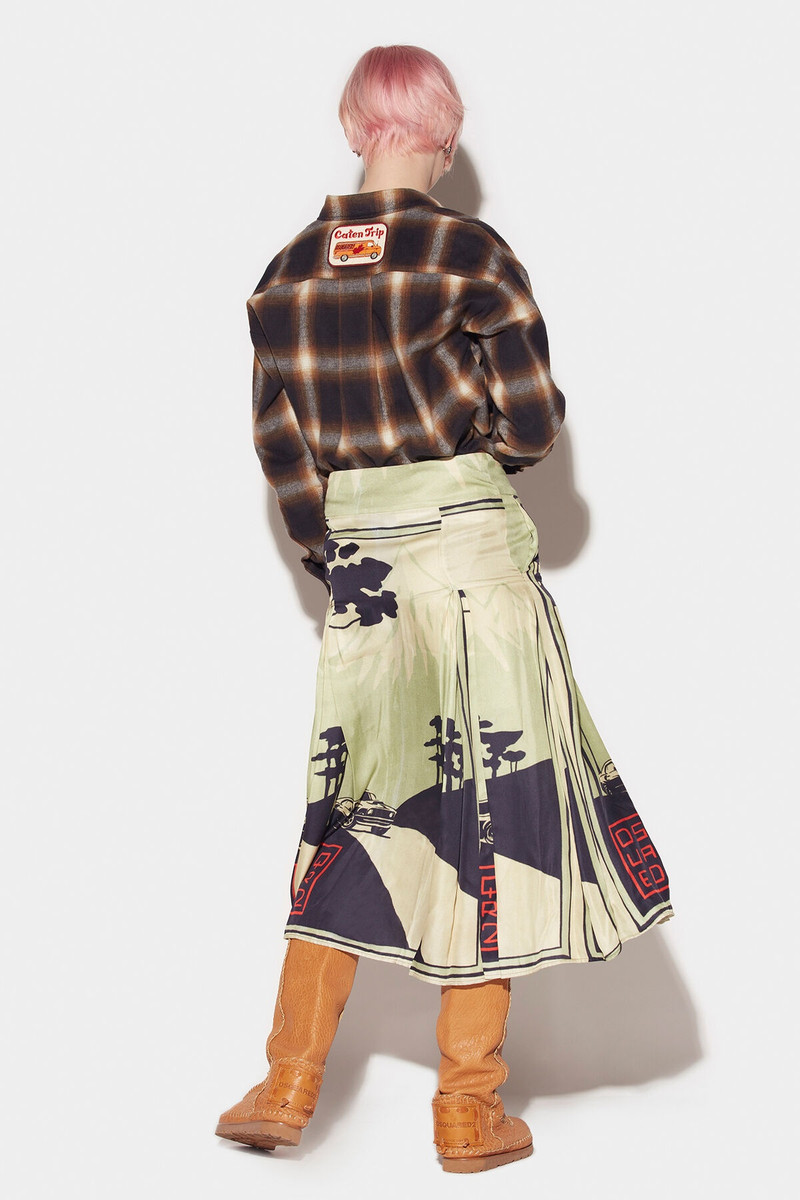 DSQUARED2 PLEATED MIDI SKIRT outlook