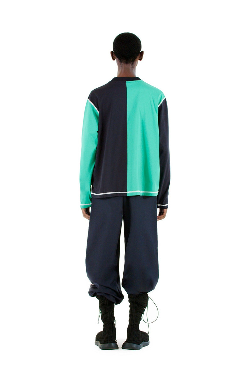 SUNNEI PANEL LONGSLEEVE T-SHIRT / fern / green & midnight blue outlook