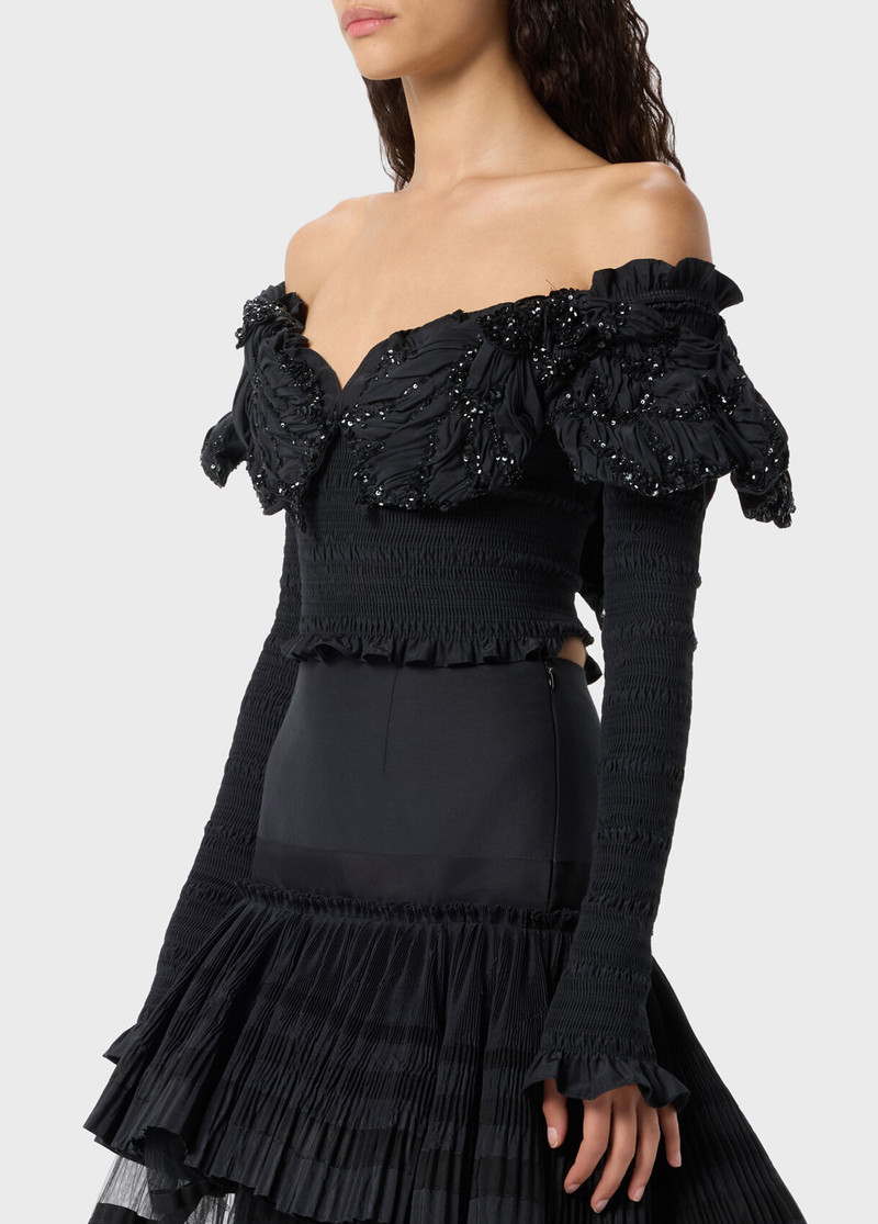 TAFFETA TOP WITH BUTTERFLIES 4