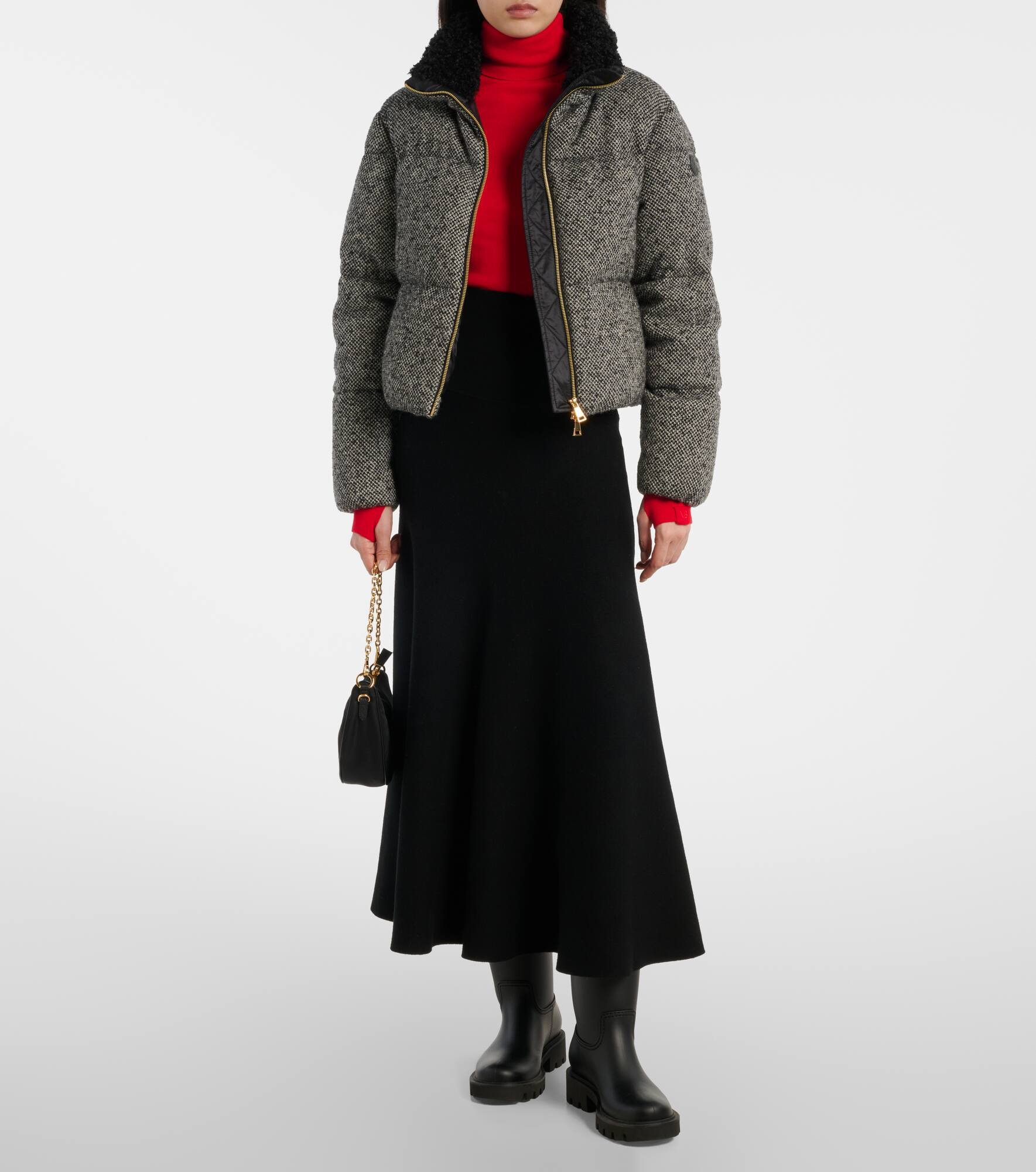 Careil bouclé wool-blend down jacket - 2