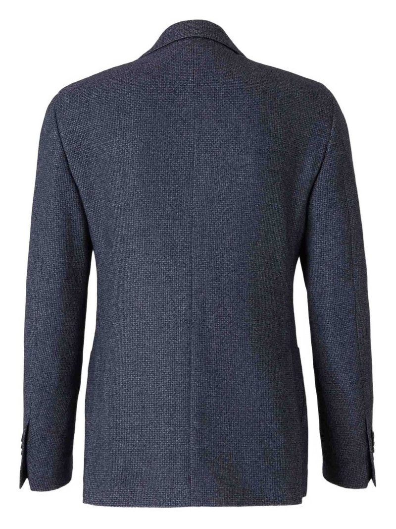 LARDINI textured single-breasted jacket outlook