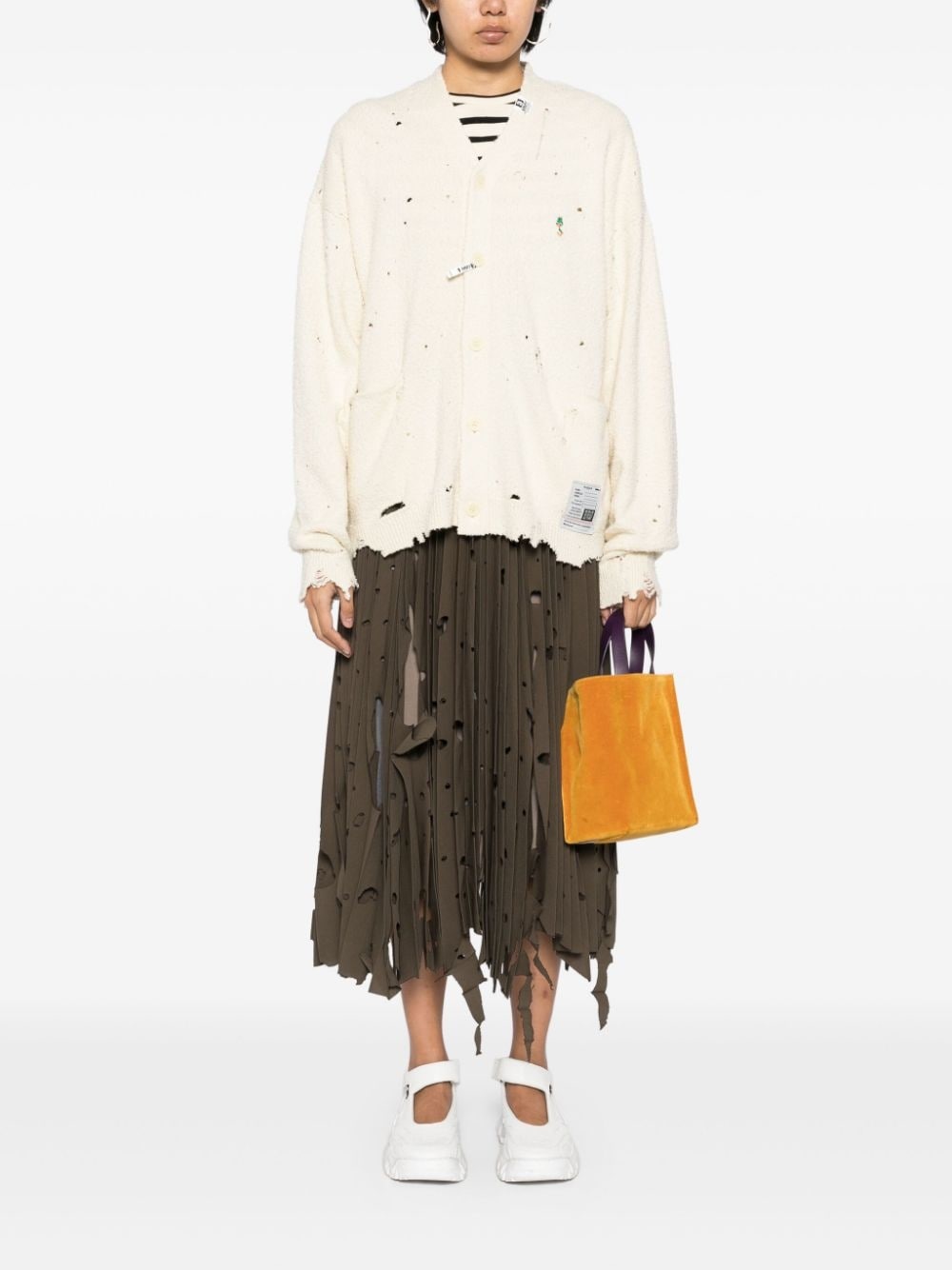 cutout pleated skirt - 2