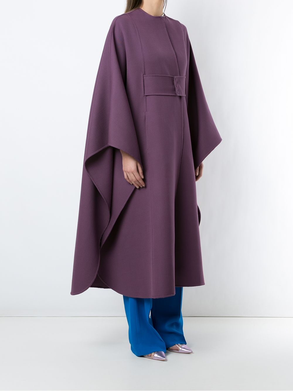 draped mid-length cape - 3