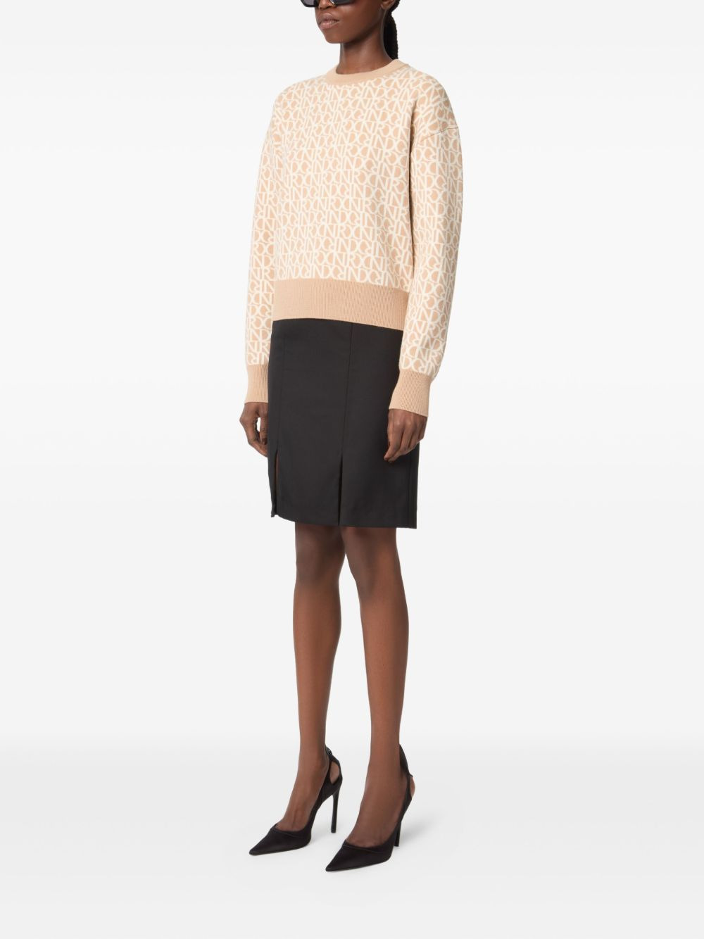 monogram wool sweater - 3