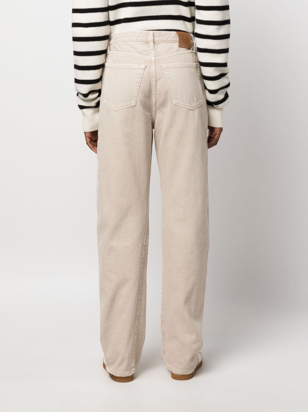 twisted seam straight-leg jeans - 4