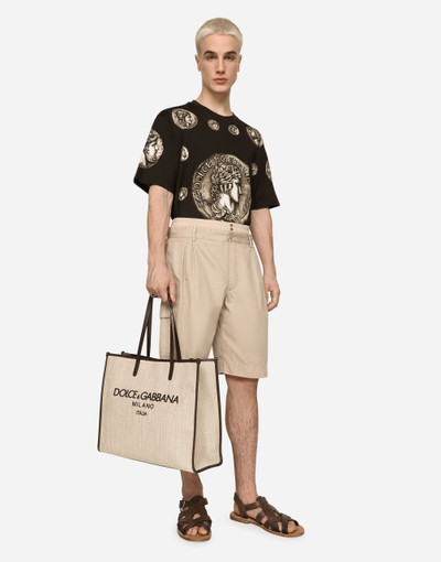 Dolce & Gabbana Large structured canvas shopper outlook