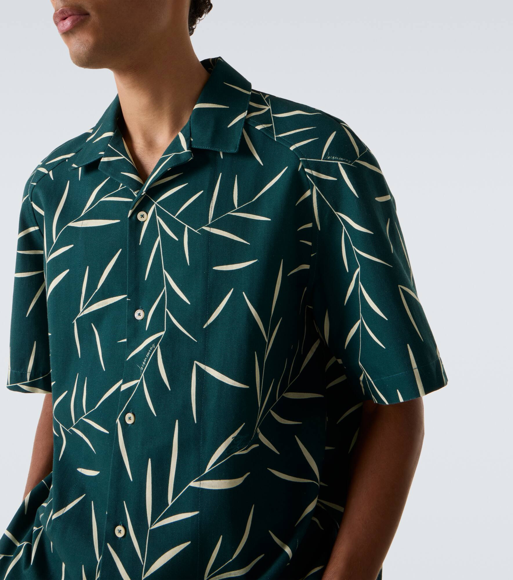 Fonccio printed cotton bowling shirt - 5