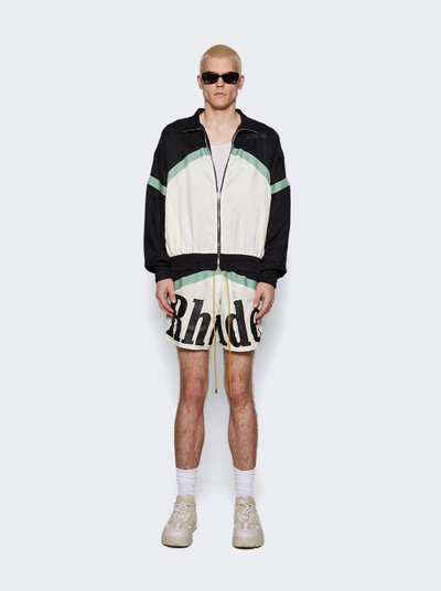 Rhude Black Awakening Track Jacket Black And Crème outlook