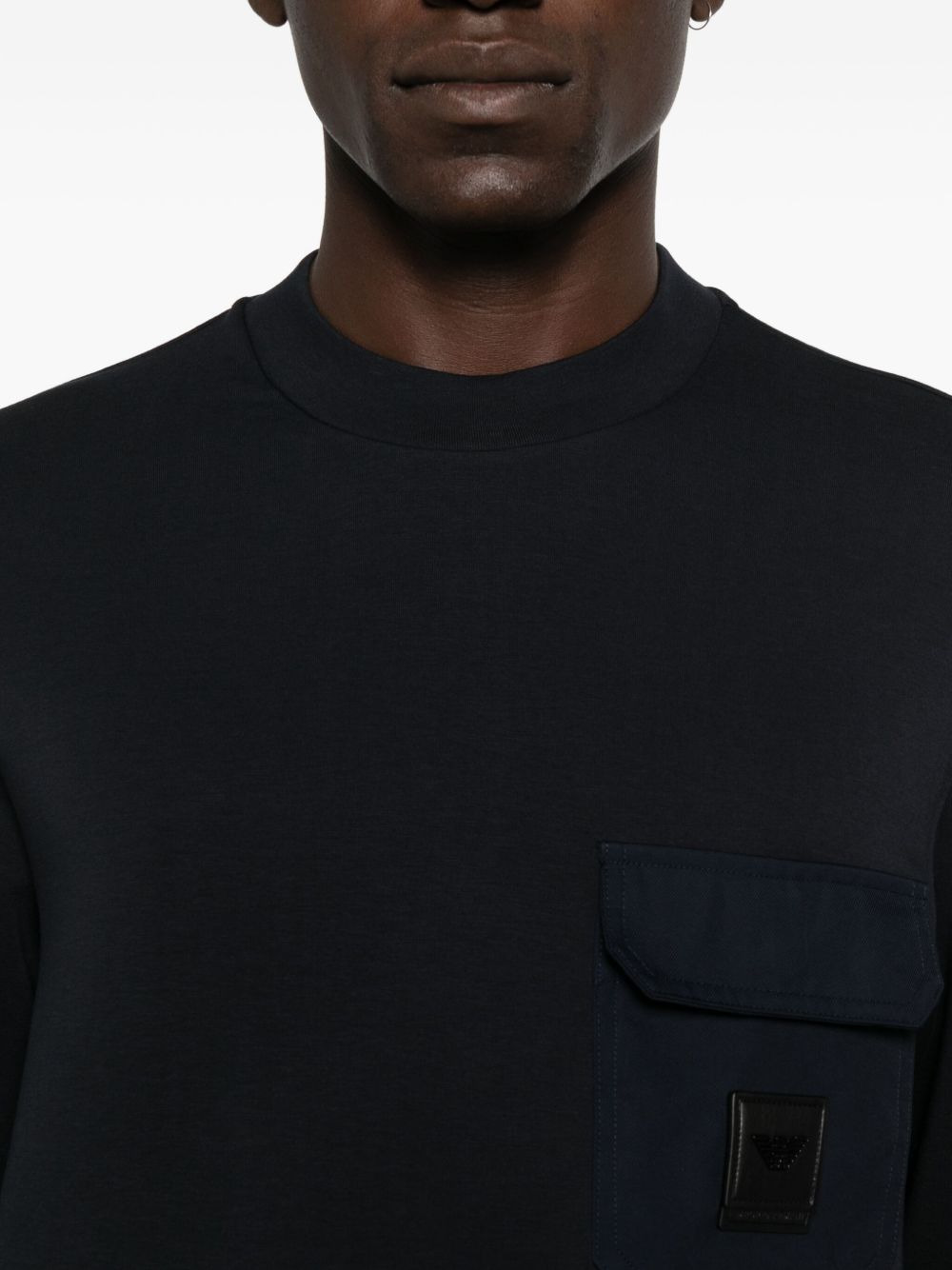 patch-pocket crew-neck sweater - 5