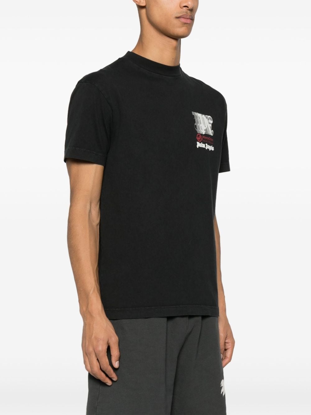 x Haas racing-print cotton T-shirt - 4