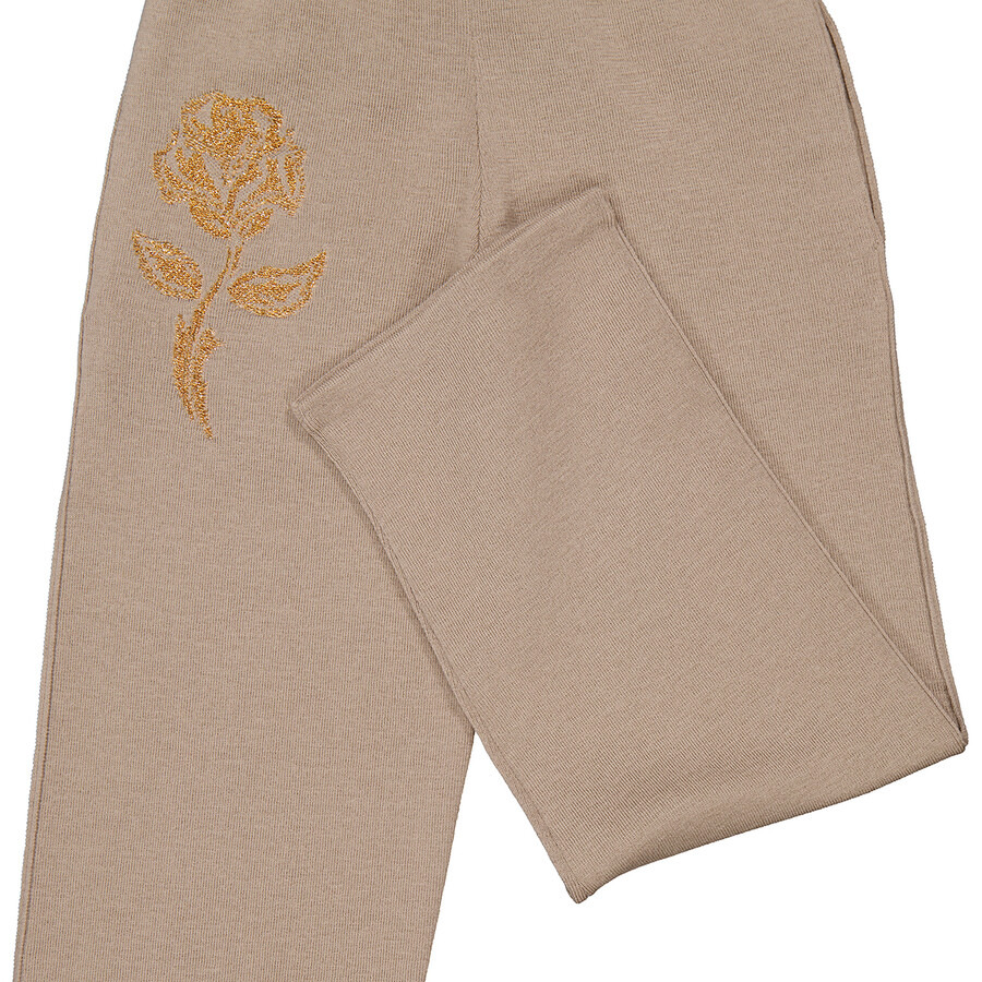 Burberry Rose Embroidered Drawstring Wool Trousers - 2