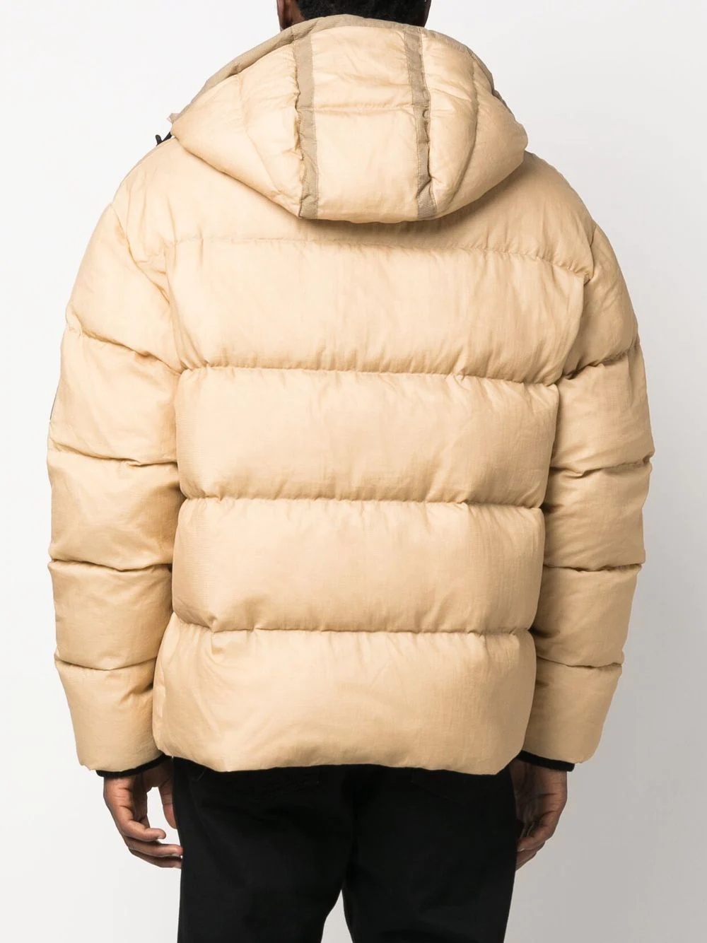 logo-patch padded jacket - 4