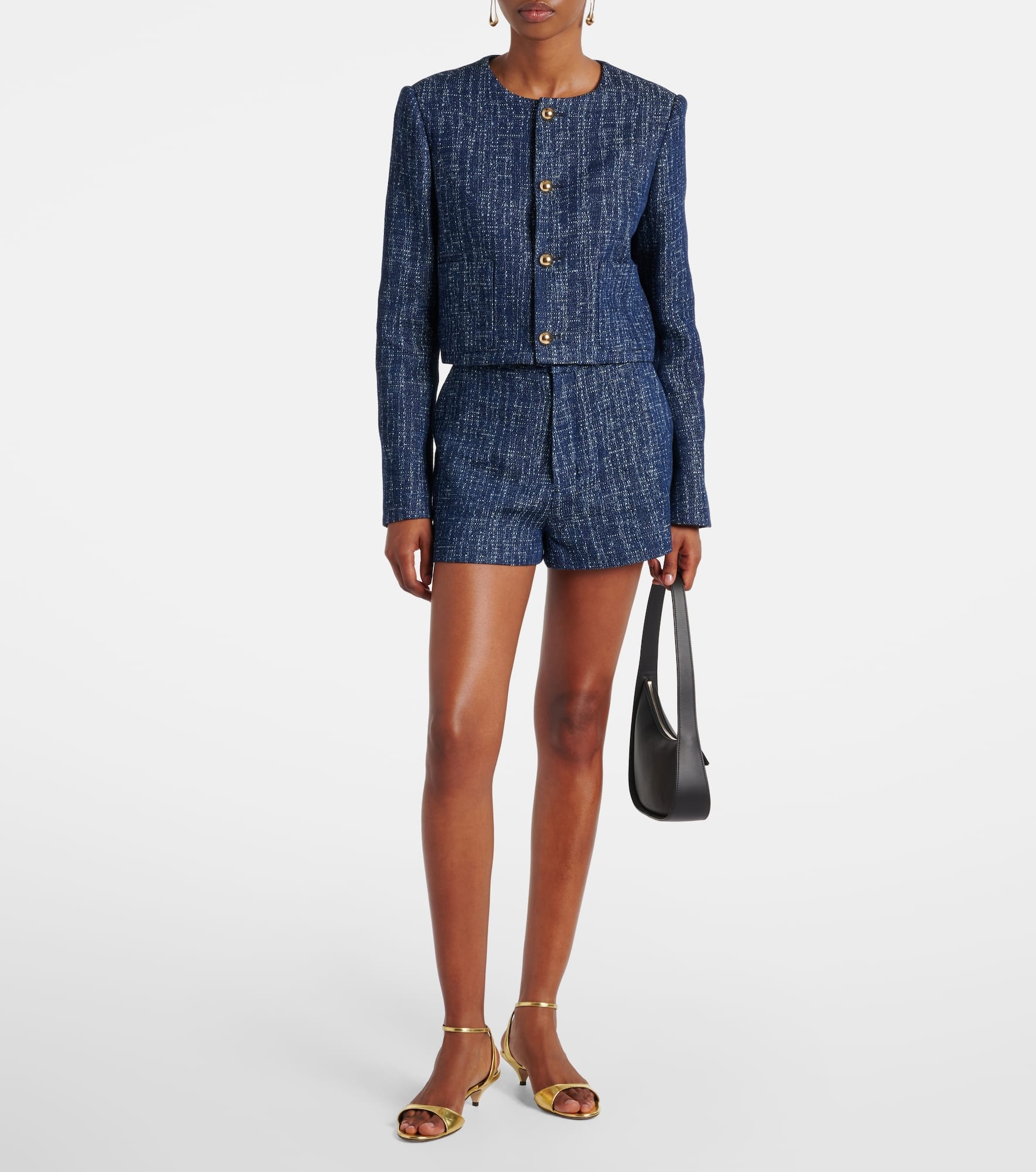 Cotton tweed shorts - 2