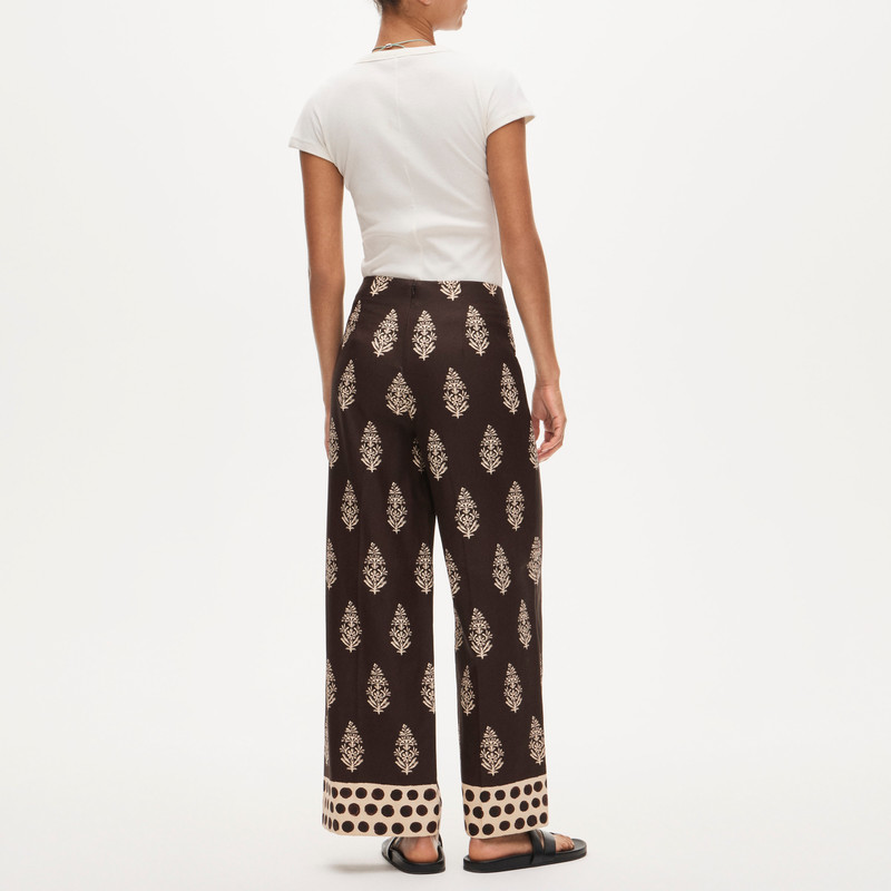 Rori pant in cocoa block print 5