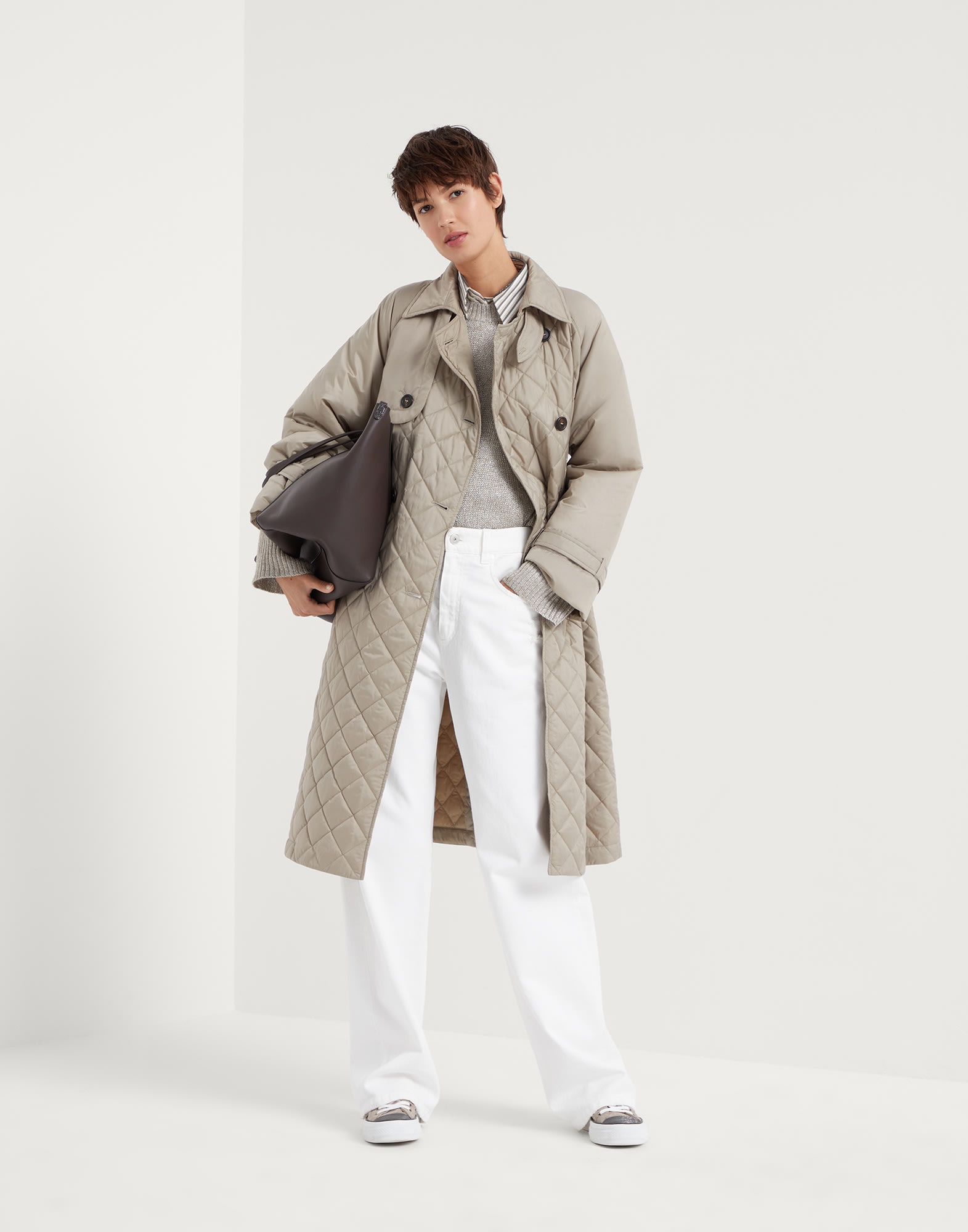 Water-resistant matte nylon quilted trench with Thermore® padding and precious belt loop - 5