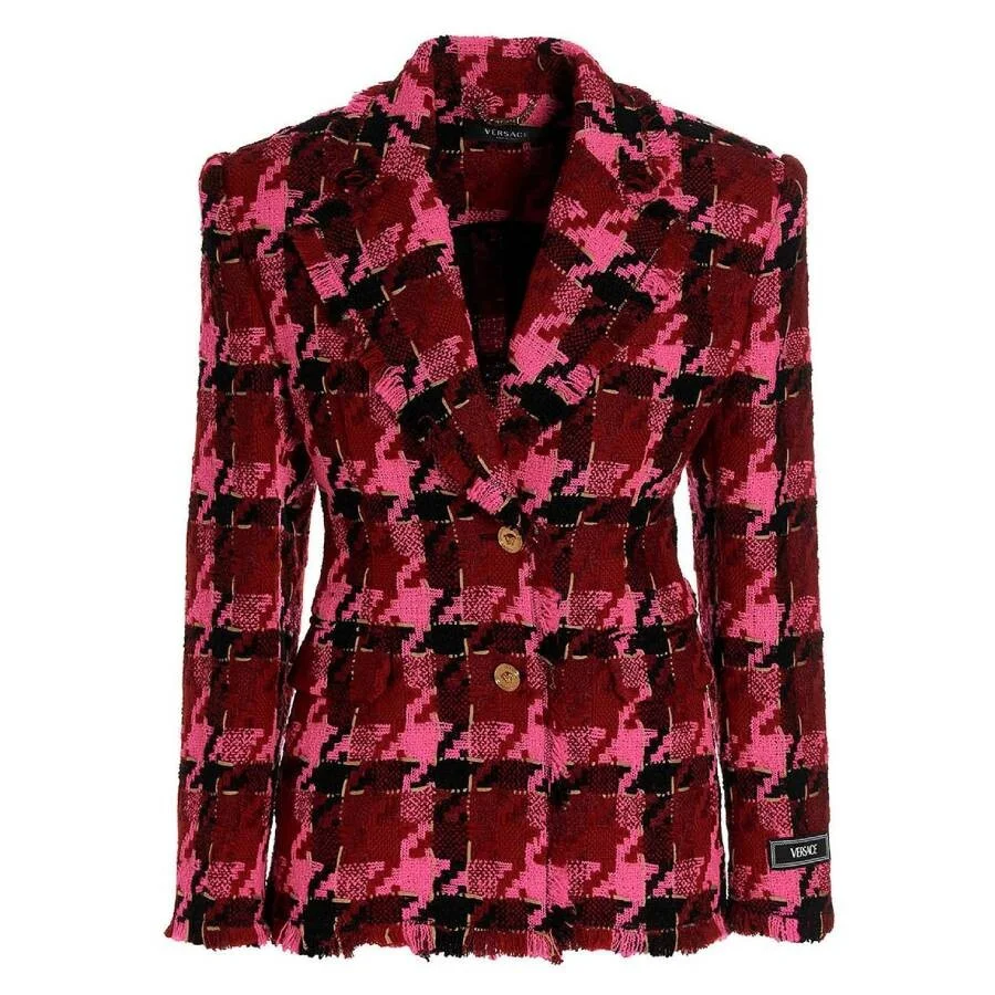 Versace Medusa Tweed Check Blazer - 1