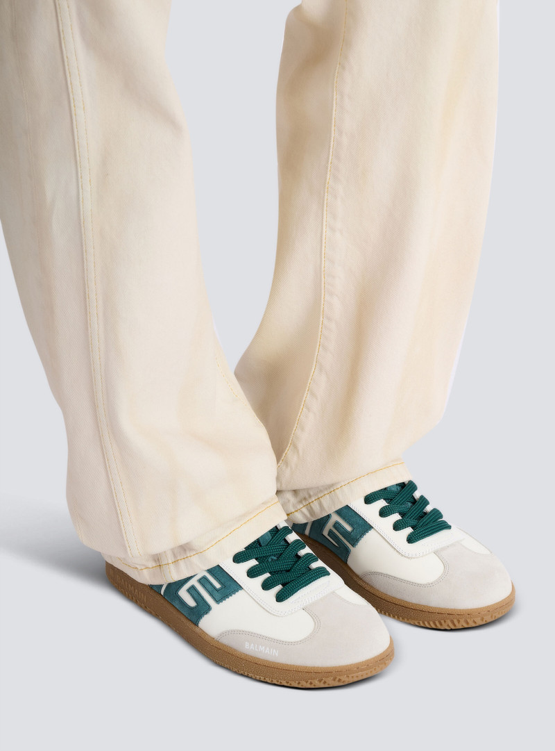 Balmain Balmain Swan suede and smooth leather trainers outlook