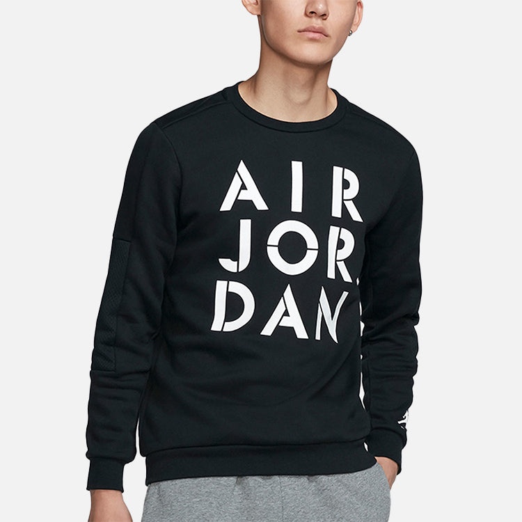 Air Jordan Alphabet Printing Round Neck Black CK1355-010 - 2