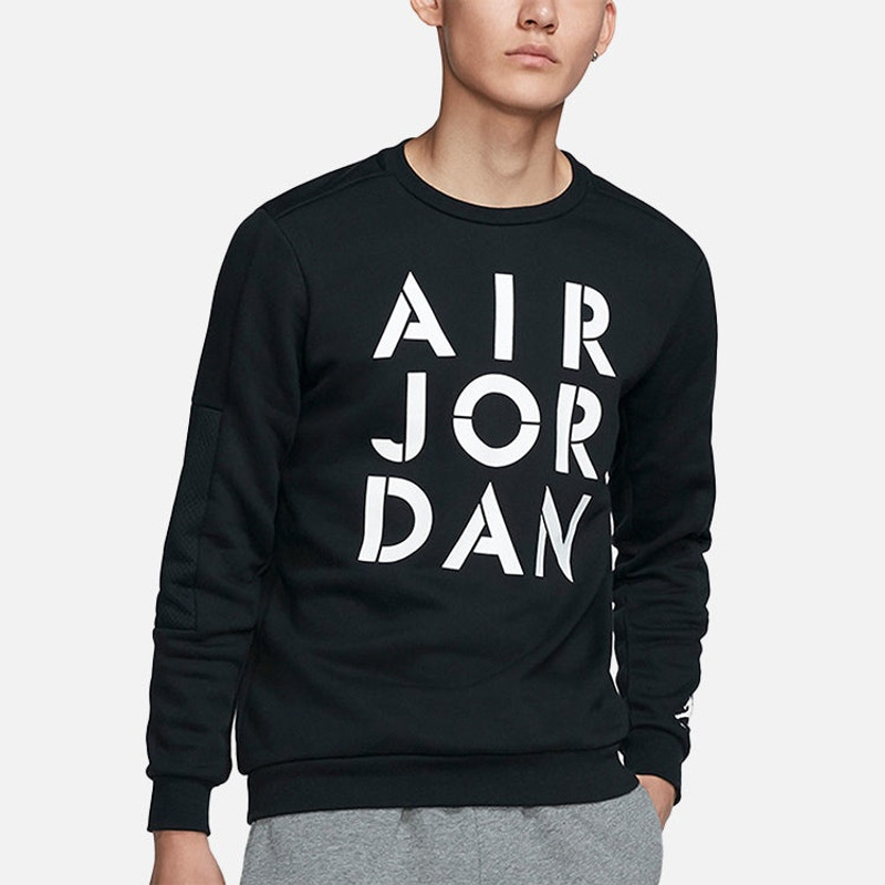Jordan Air Jordan Alphabet Printing Round Neck Black CK1355-010 outlook