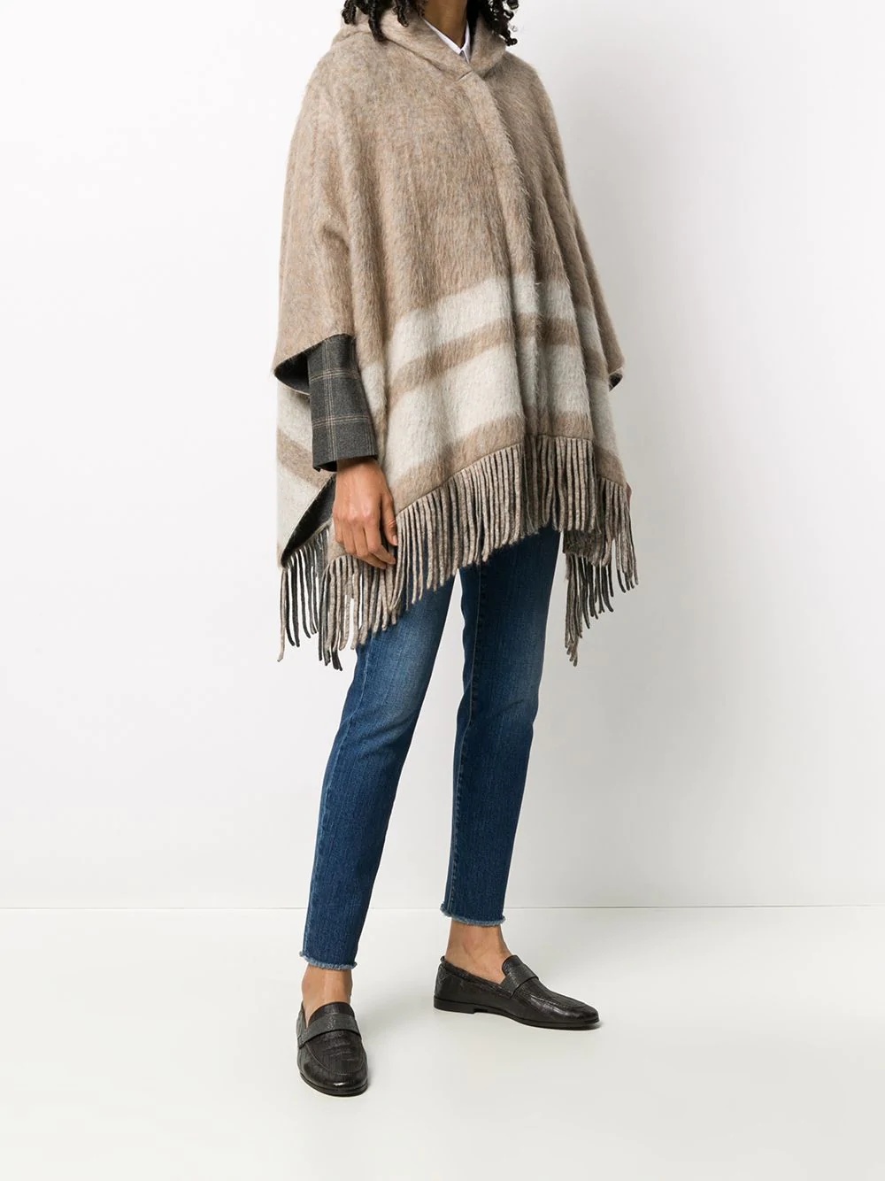 tassel trim cape - 3