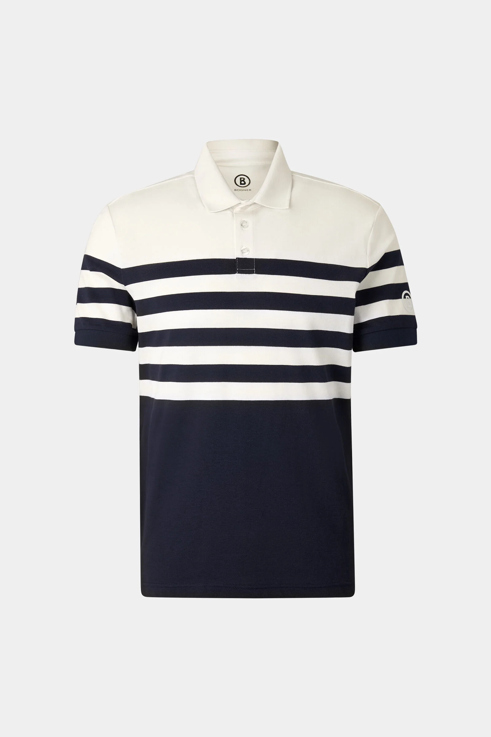 Antonio functional short-sleeved top in Navy blue/off-white - 1