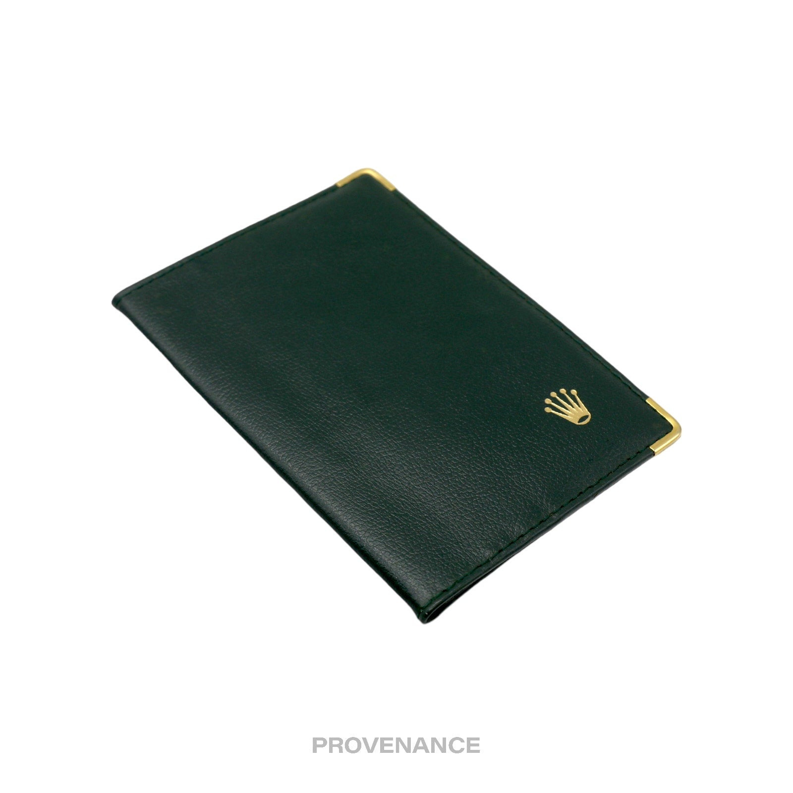 Rolex Crown Passport Wallet - Forest Green Leather - 5