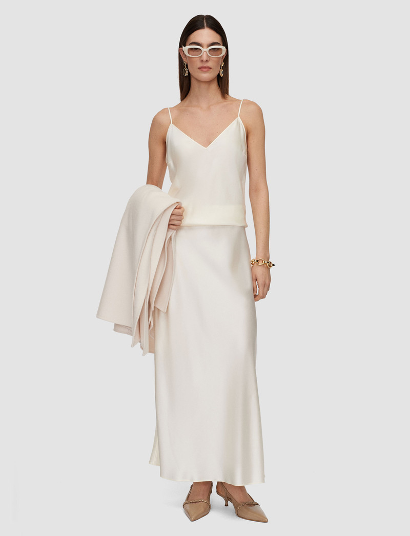 JOSEPH Isaak Long Silk Satin Skirt outlook