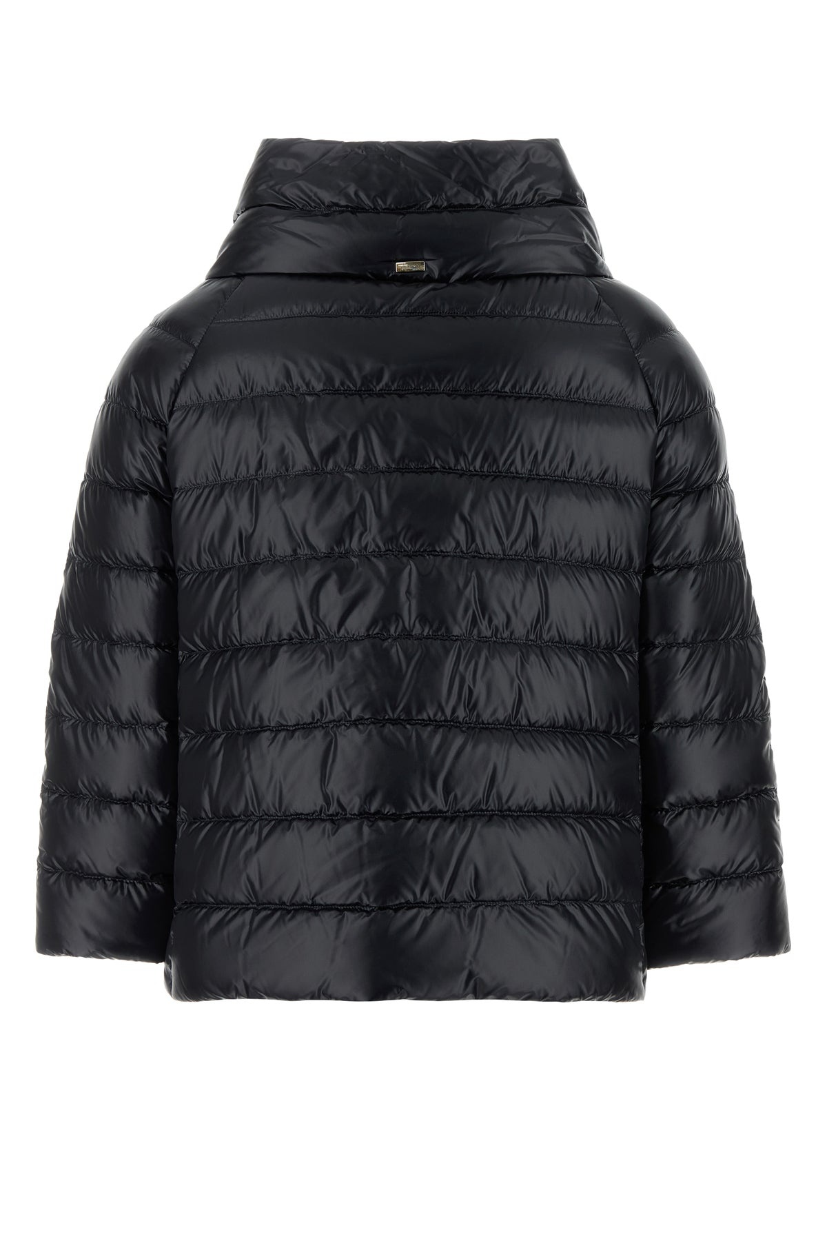 Black nylon down jacket - 2