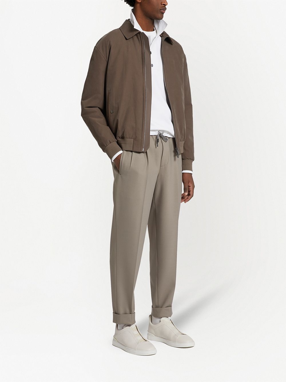 elasticated tapered trousers - 2