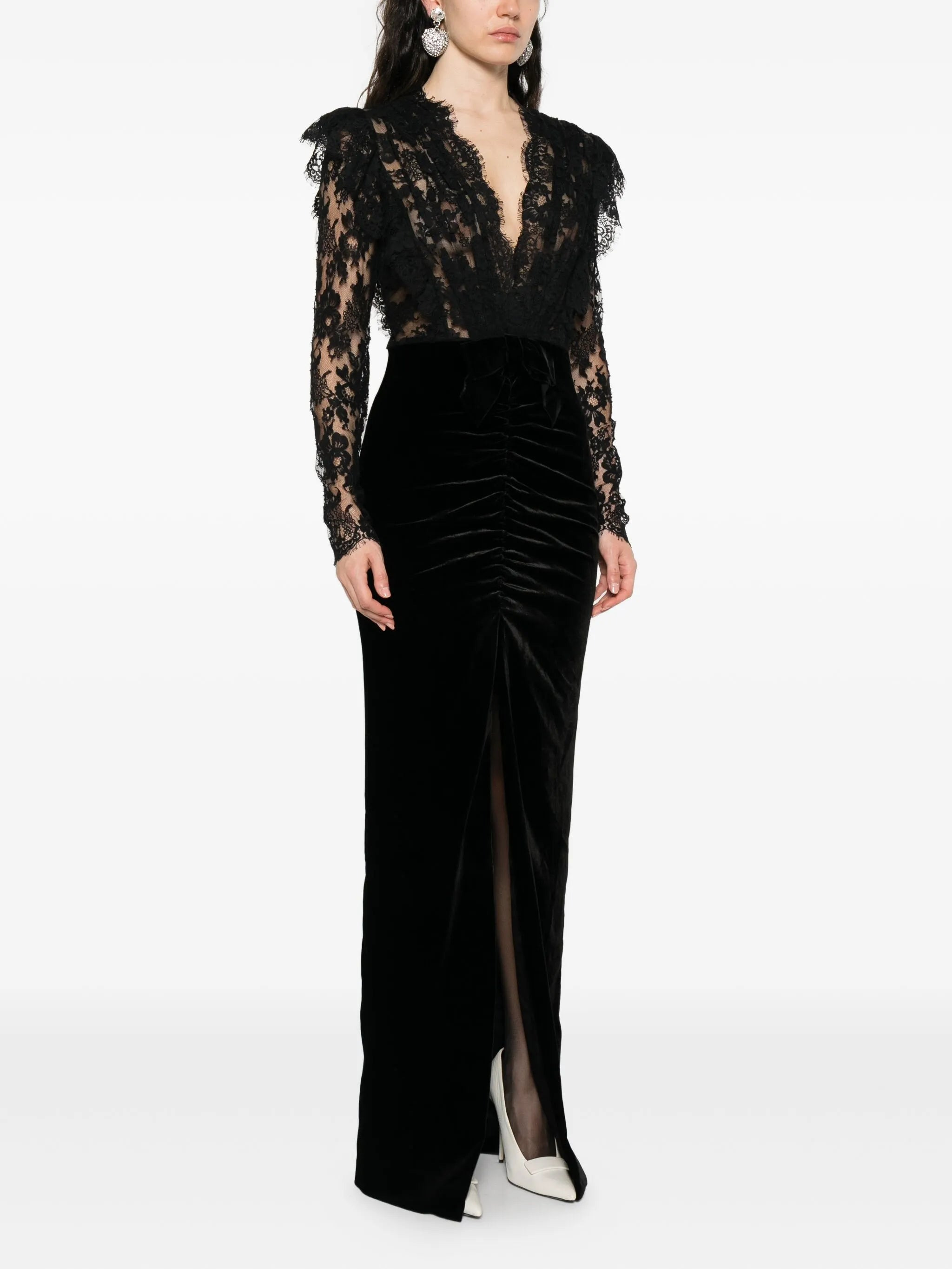 Alessandra Rich Lace-embellished Dress - 3