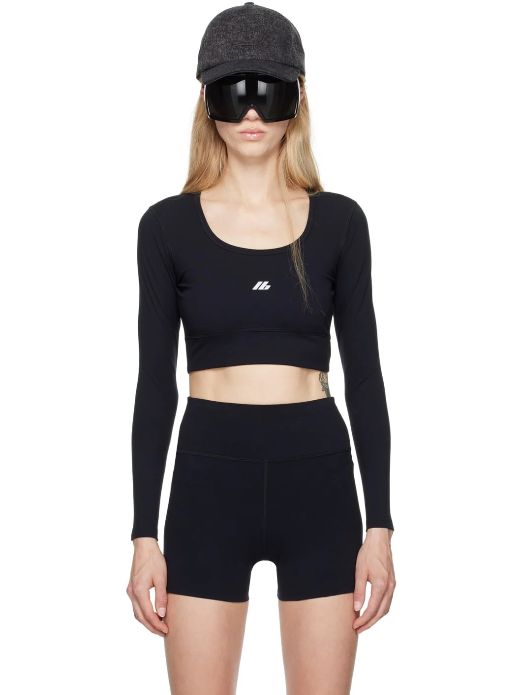 Black Long Sleeve Sports Top - 1