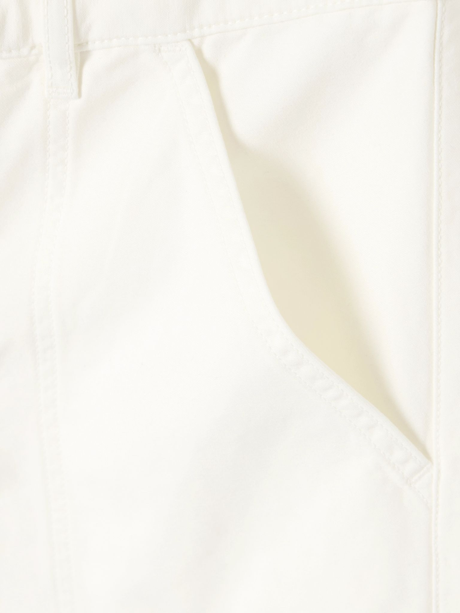 Marcelle cotton tapered cargo pants Cream - 4