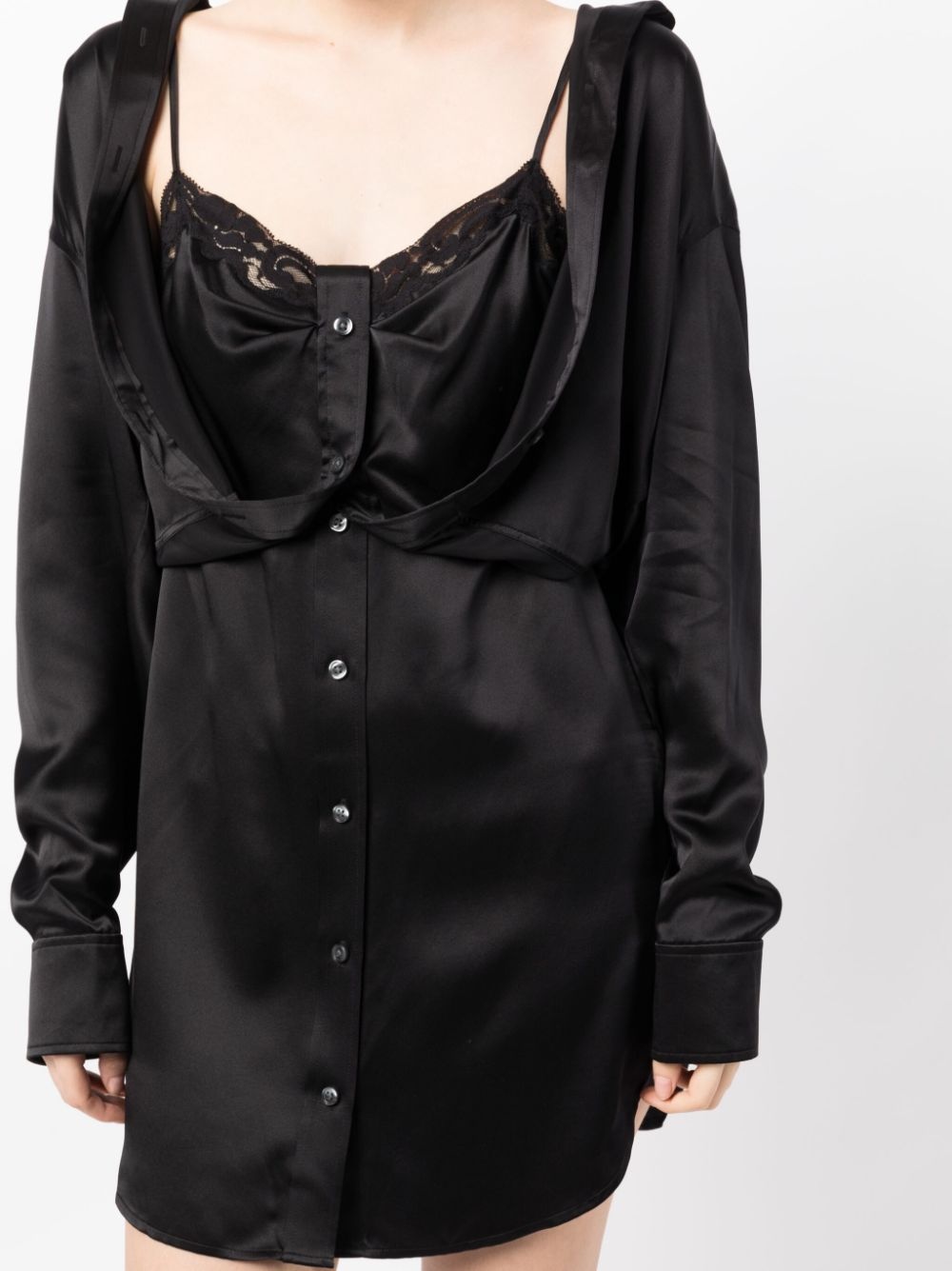 layered silk minidress - 5