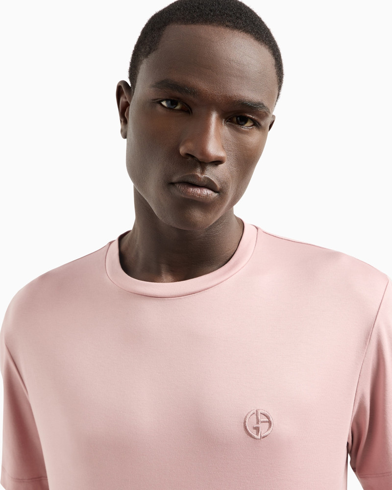 COTTON-INTERLOCK T-SHIRT WITH EMBROIDERED LOGO 5
