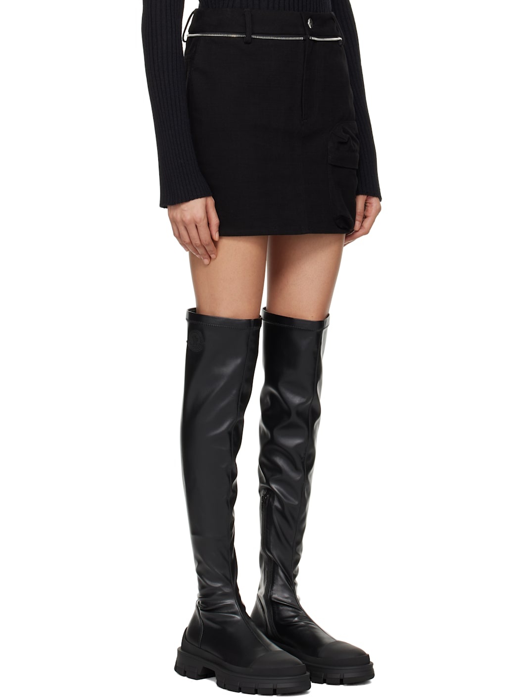 Moncler x Willow Smith Black Canvas Miniskirt - 2