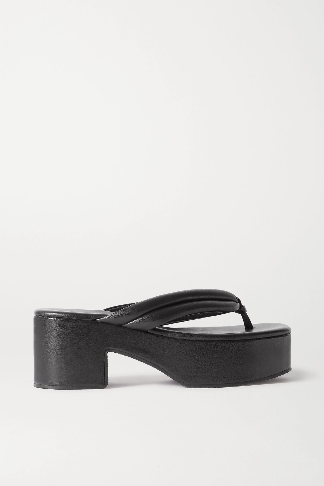 Leather platform flip flops - 1