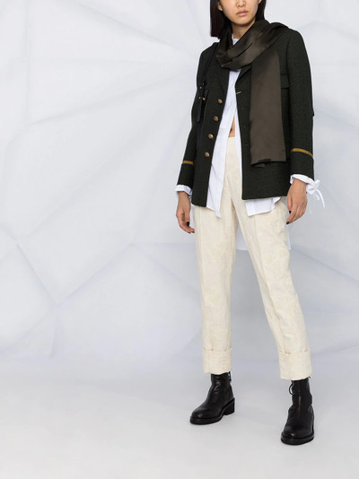 Maison Margiela scarf-embellished single-breasted blazer outlook