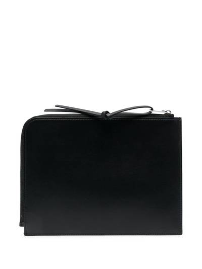 Jil Sander all-around zipper leather pouch outlook
