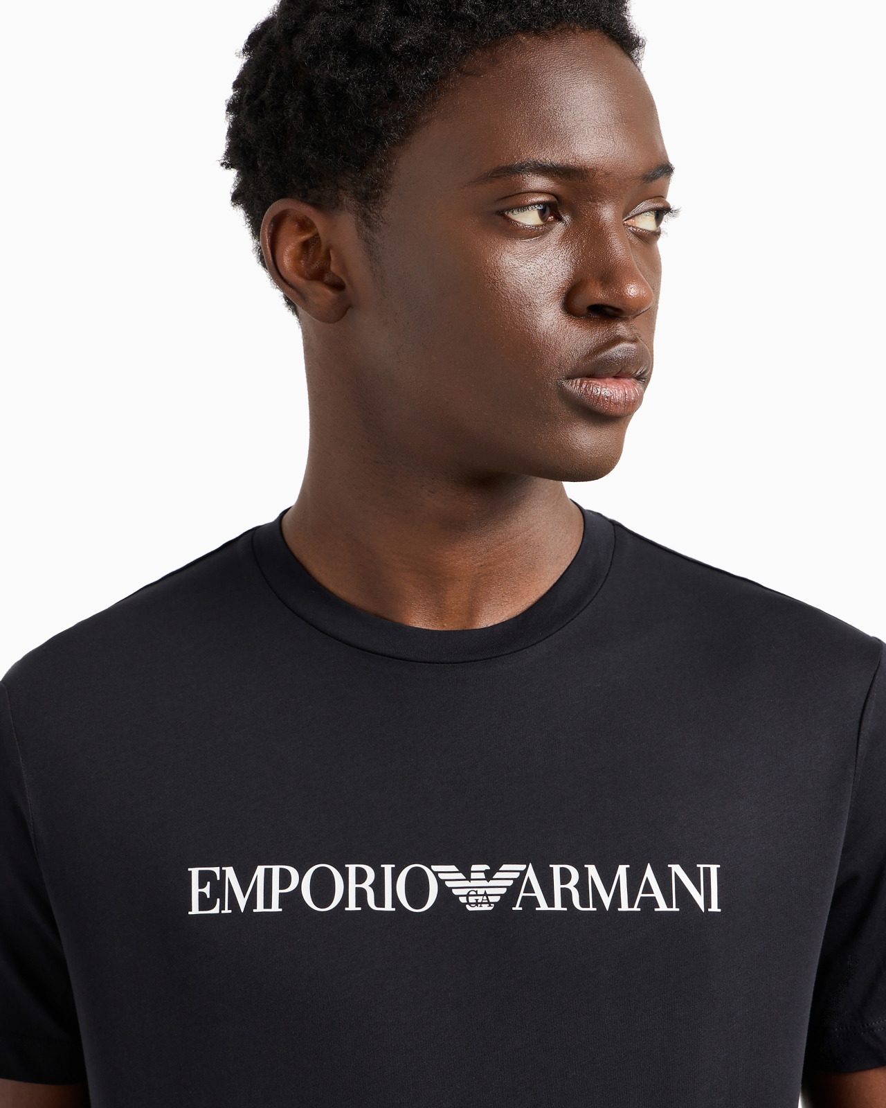 Pima-jersey T-shirt with logo print - 5