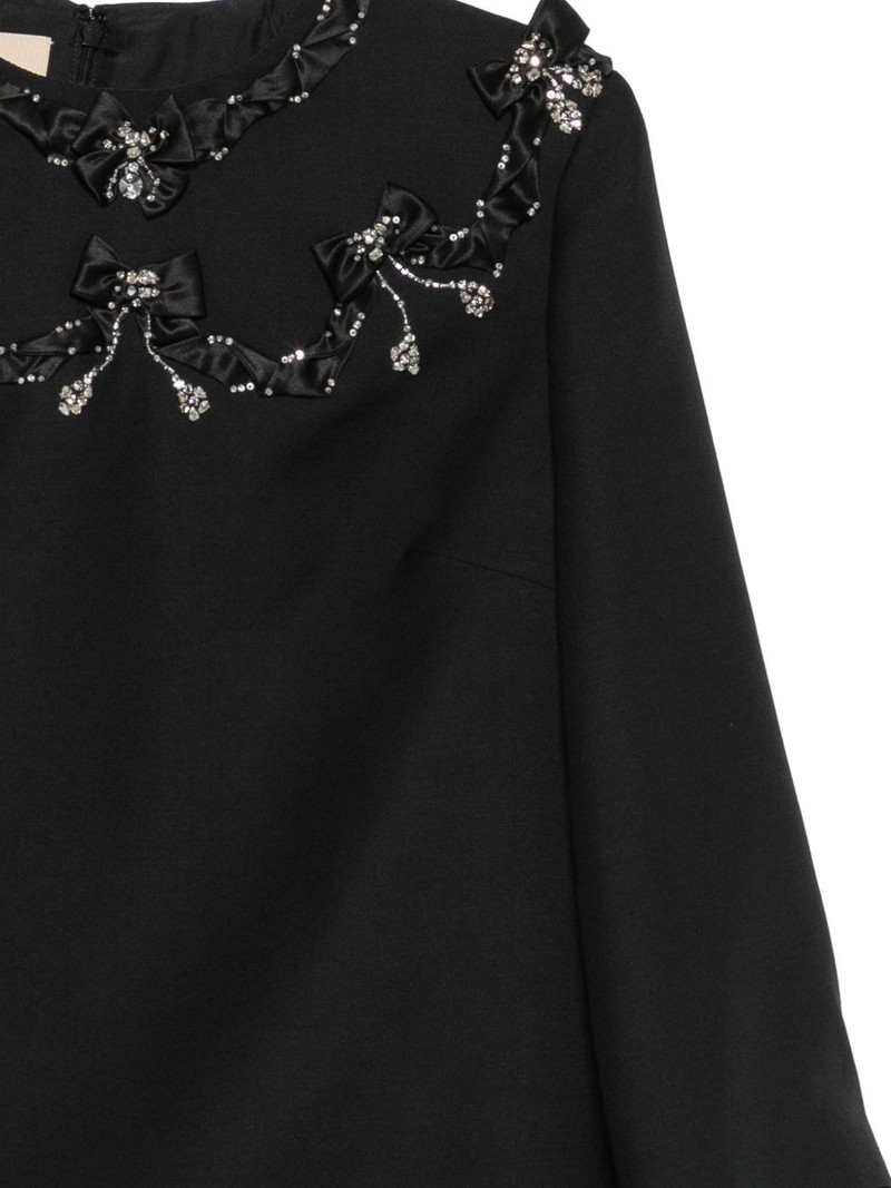 crystal-embellished bow-detail dress 3